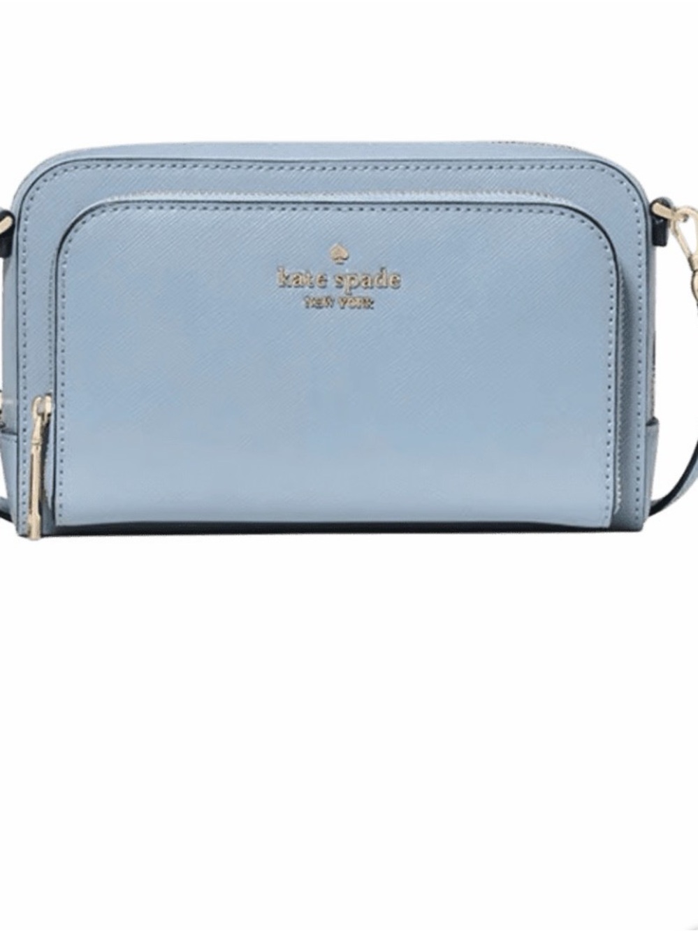kate spade Light Blue Saffiano Crossbody Wallet